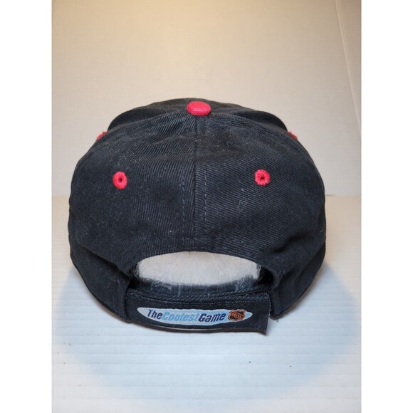 VTG Drew Pearson Chicago Blackhawks Embroidered Tomahawk Adidas Collest Game Hat - Picture 3 of 6